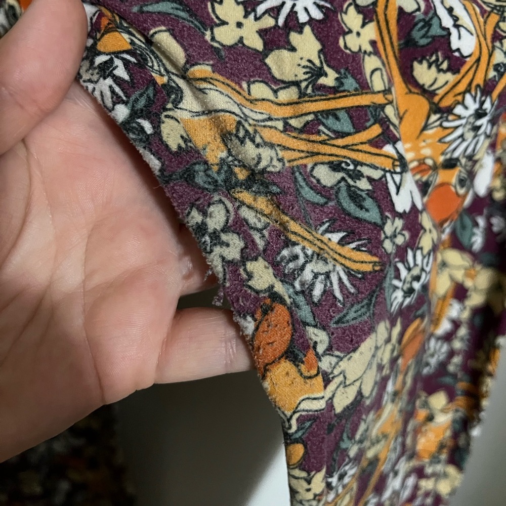 LULAROE Walt Disney All Over‎ Bambi Print Butter Soft Maroon Leggings Women's TC - Picture 4 of 5